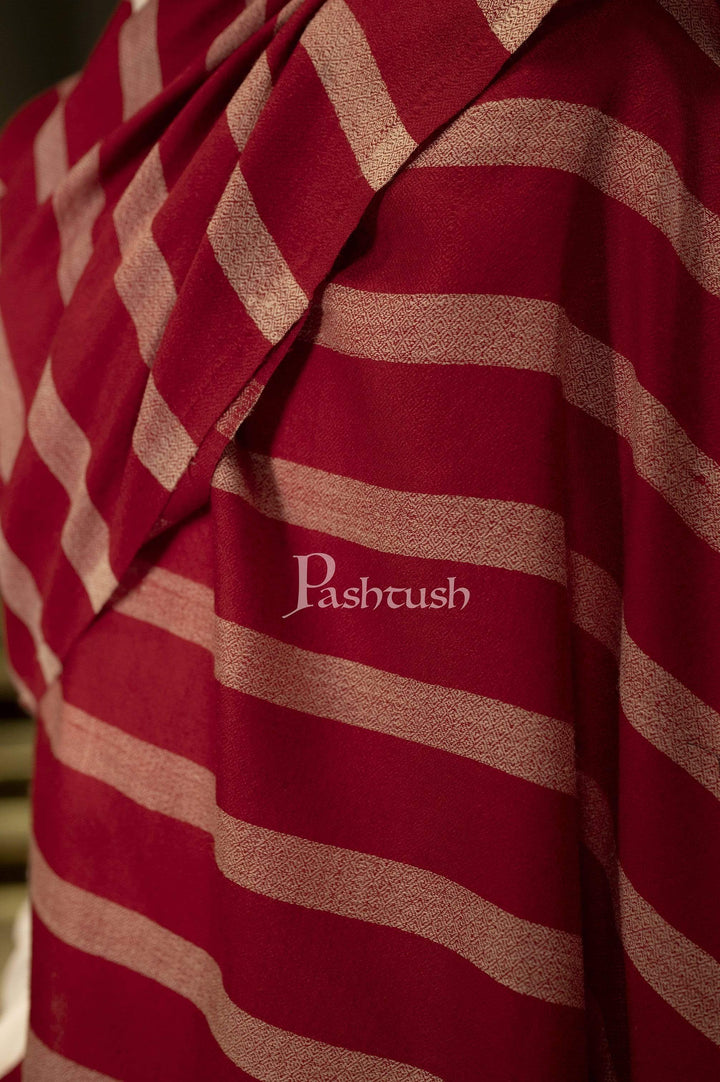 Pashtush India 70x200 Pashtush Mens Fine Wool Stole, Maroon
