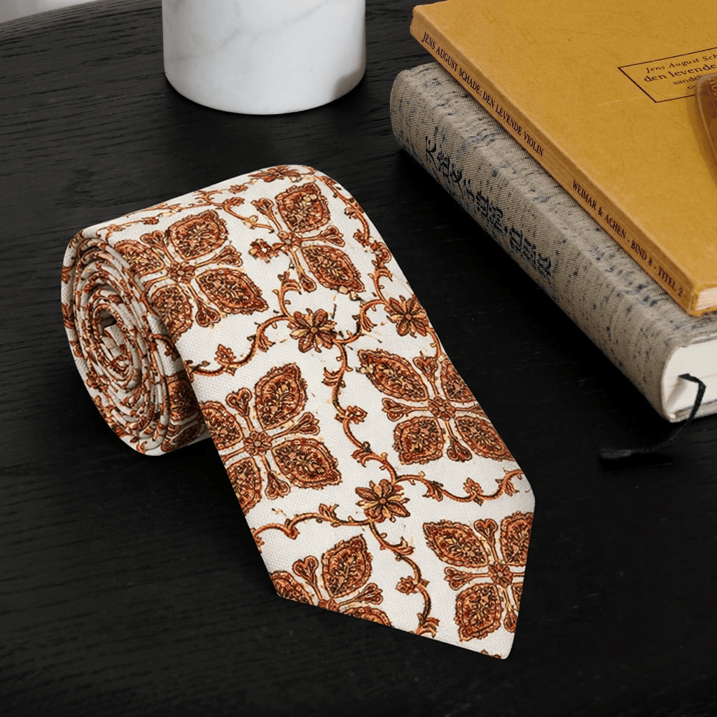 Pashtush India Mens Neckties Ties for Men Pashtush mens Fine Wool tie, Embroidered design, Multicolour