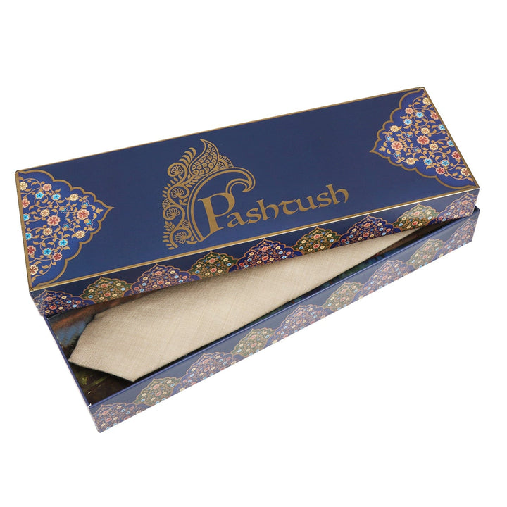 Pashtush India Mens Neckties Ties for Men Pashtush mens Fine Wool tie, Embroidered design, Multicolour