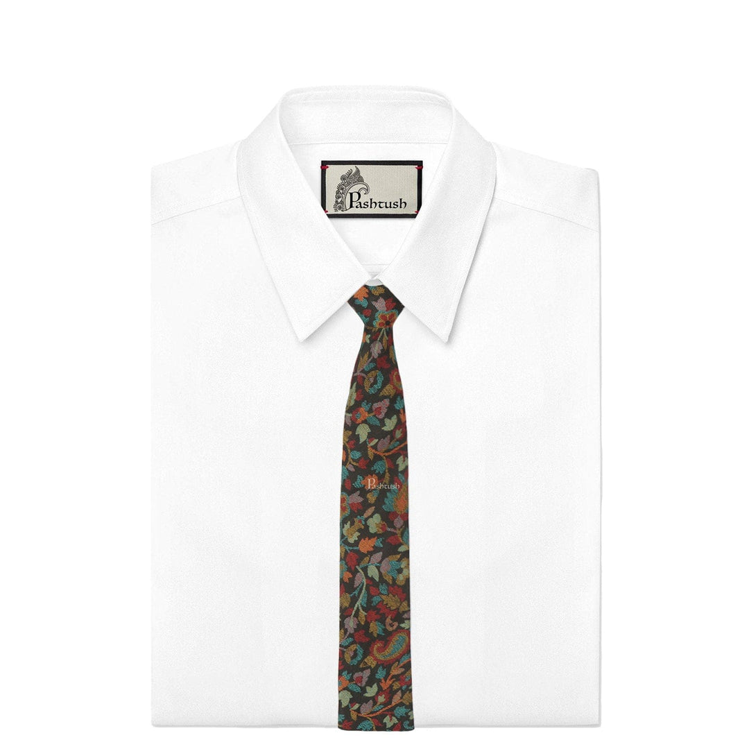 Pashtush India Mens Neckties Ties for Men Pashtush mens Fine Wool tie, Jacquard Woven design, Multicolour