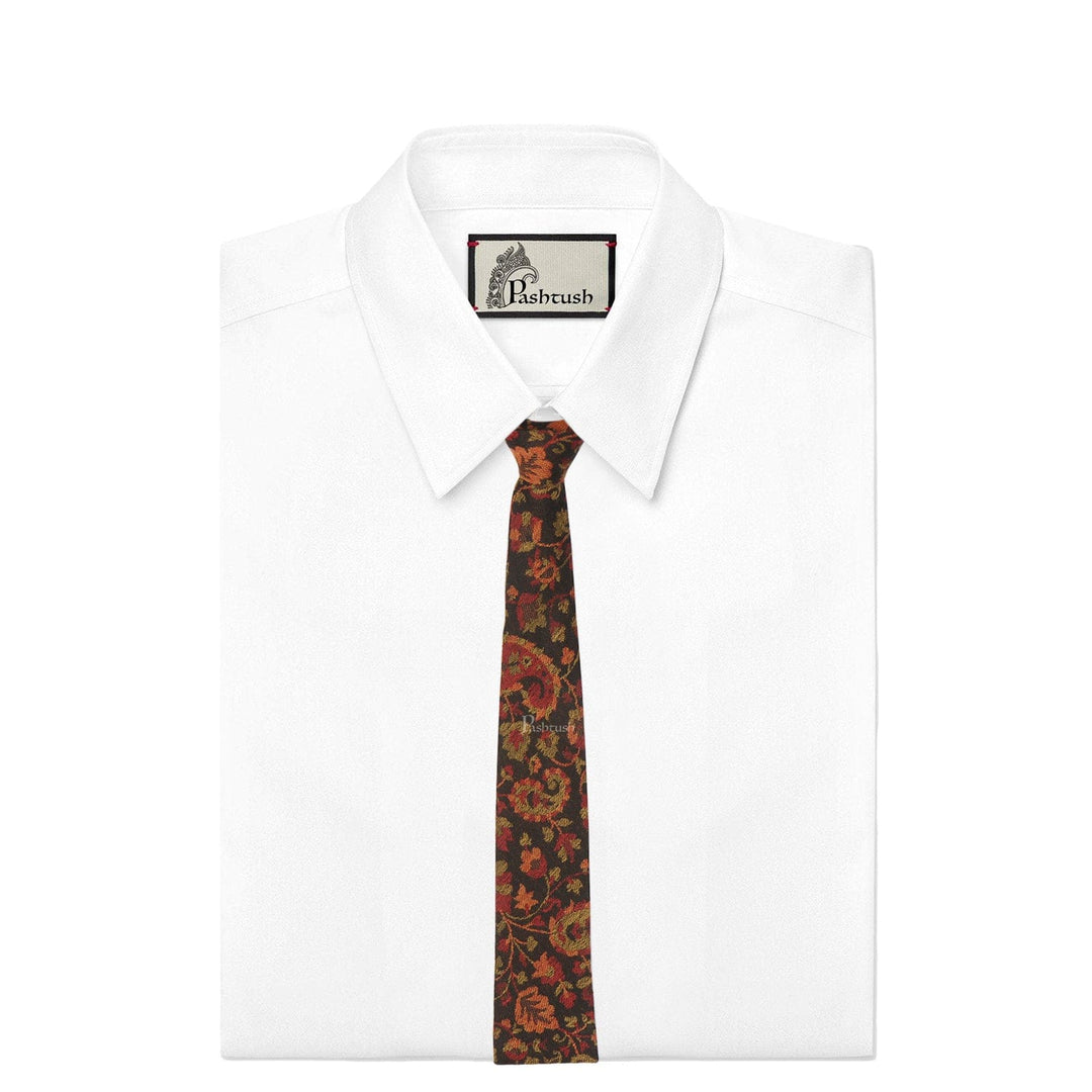 Pashtush India Mens Neckties Ties for Men Pashtush mens Fine Wool tie, Jacquard Woven design, Multicolour