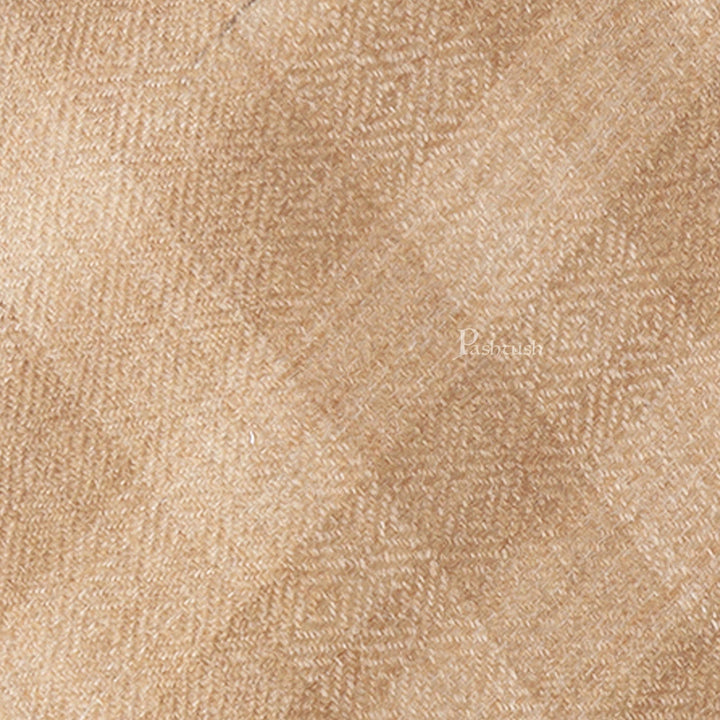 Pashtush India Mens Neckties Ties for Men Pashtush mens Fine Wool tie, Smart Checkered design, Beige
