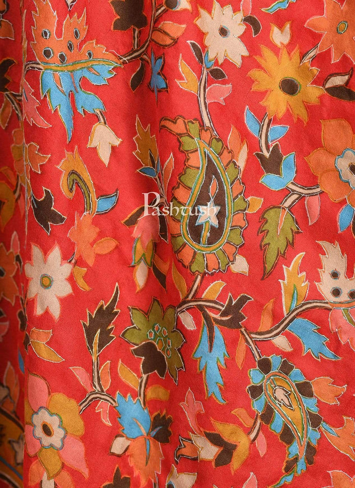 Pashtush India 70x200 Pashtush Mens Hand Embroidery Kalamkari Stole