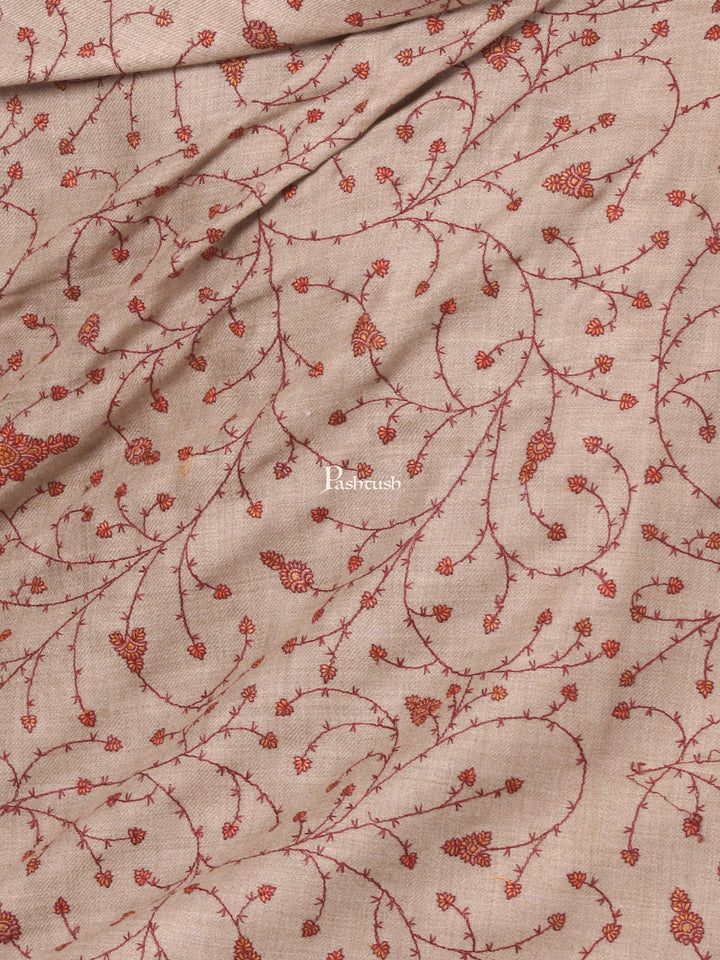 Pashtush India Mens Shawls Gents Shawl Pashtush Mens Heavy Embroidered Shawl In Extra Fine Wool Shawl
