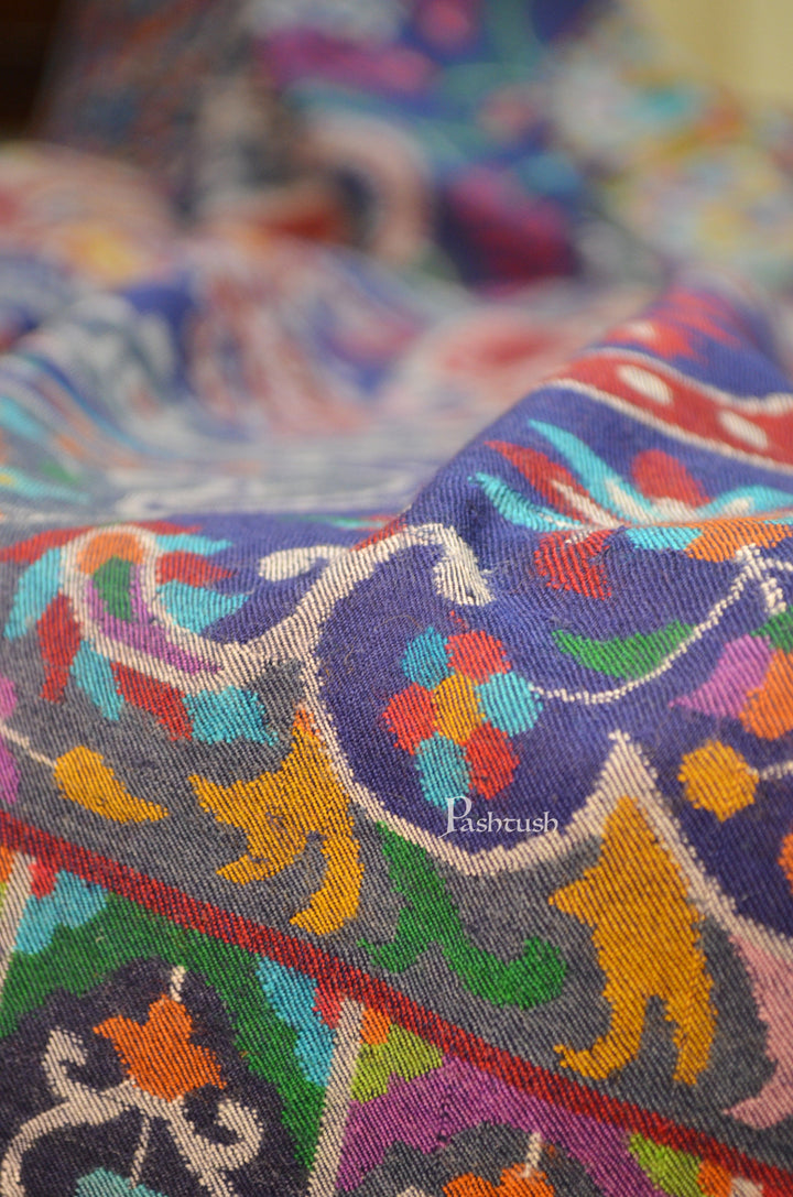 Pashtush India Womens Shawls Pashtush Mens Kaani Pashmina Shawl, 100% Hand Woven, Multicolour