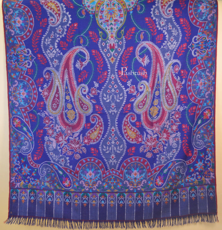 Pashtush India Womens Shawls Pashtush Mens Kaani Pashmina Shawl, 100% Hand Woven, Multicolour