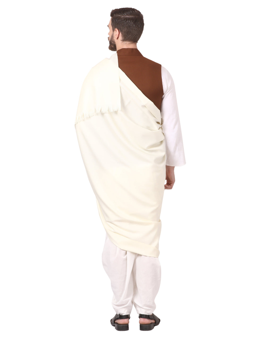 Pashtush India 127x254 Pashtush Mens Lohi, Thick and Warm gents Shawl, 100% Pure Wool, Woolmark Certified