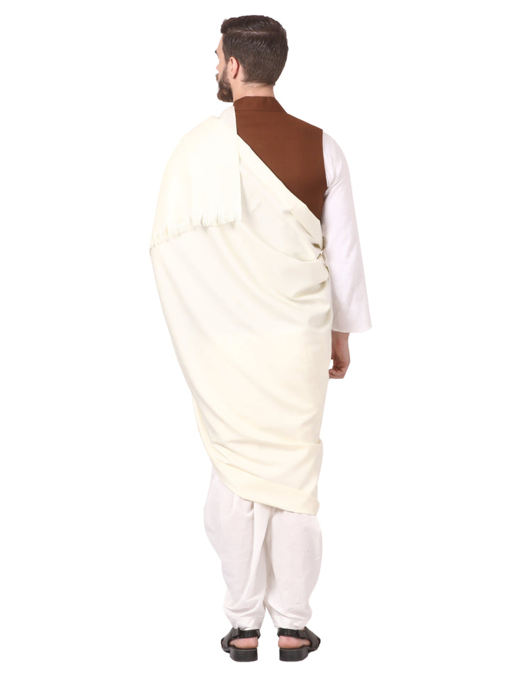 Pashtush India 127x254 Pashtush Mens Lohi, Thick and Warm gents Shawl, 100% Pure Wool, Woolmark Certified