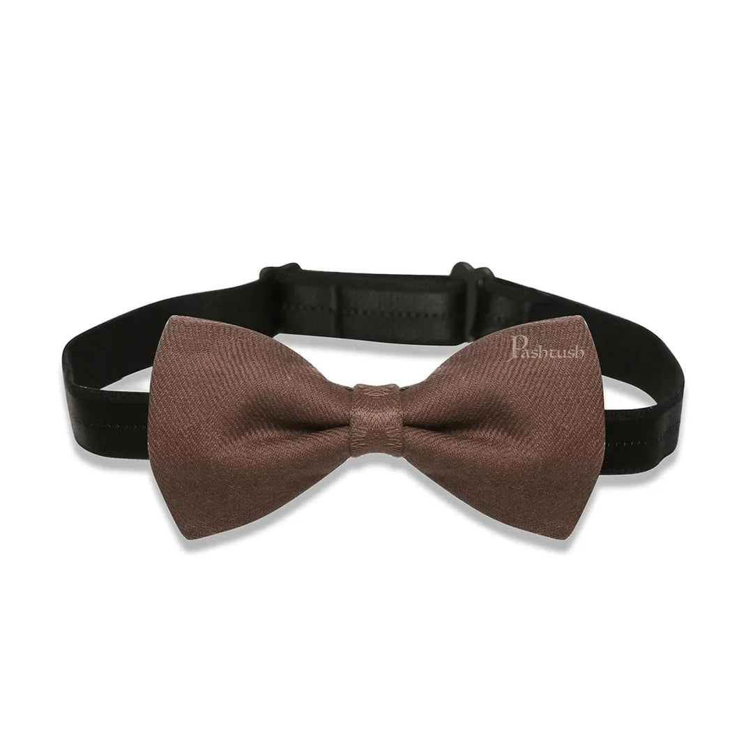 Pashtush India Bow Pashtush Mens Luxury Pre-Tied Bow Tie,Brown
