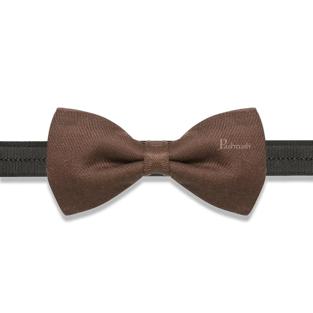 Pashtush India Bow Pashtush Mens Luxury Pre-Tied Bow Tie,Brown
