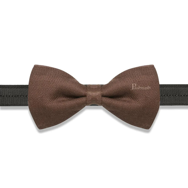 Pashtush India Bow Pashtush Mens Luxury Pre-Tied Bow Tie,Brown