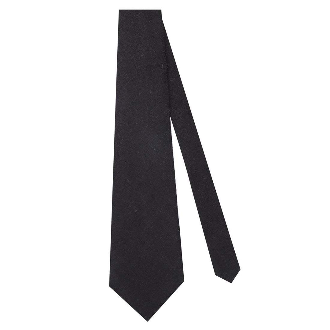 Pashtush Shawl Store Tie Pashtush Mens Pashmina Necktie, Checkered Design, Free Size, Cayman Black