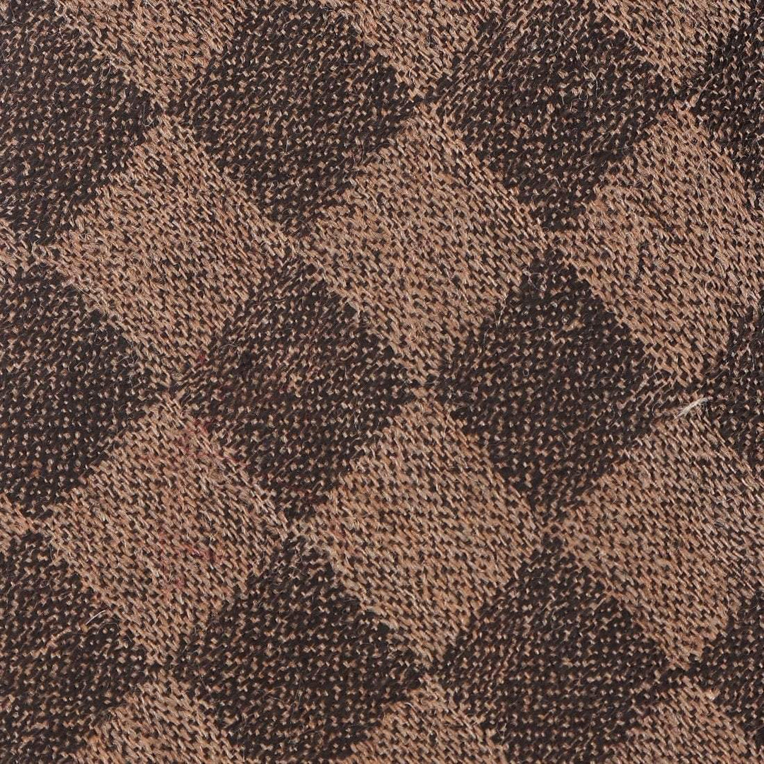 Pashtush Shawl Store Tie Pashtush Mens Pashmina Necktie, Checkered Design, Free Size, Crossroad Oxford Black