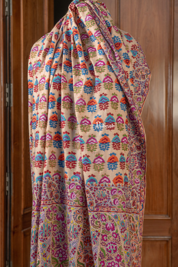Pashtush India Mens Shawls Gents Shawl Pashtush Mens Pure Pashmina Shawl, Multicolour