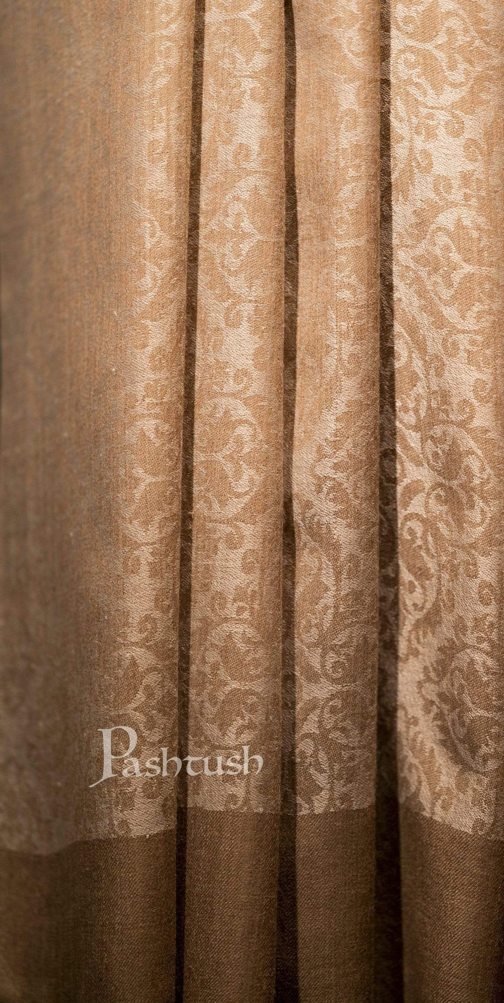 Pashtush India 114x228 Pashtush Mens Shawl, Fine Wool Jacquard Weave, Soft and Light Weight