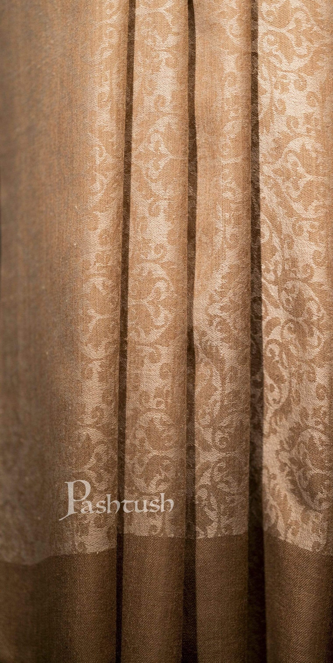 Pashtush India 114x228 Pashtush Mens Shawl, Fine Wool Jacquard Weave, Soft and Light Weight