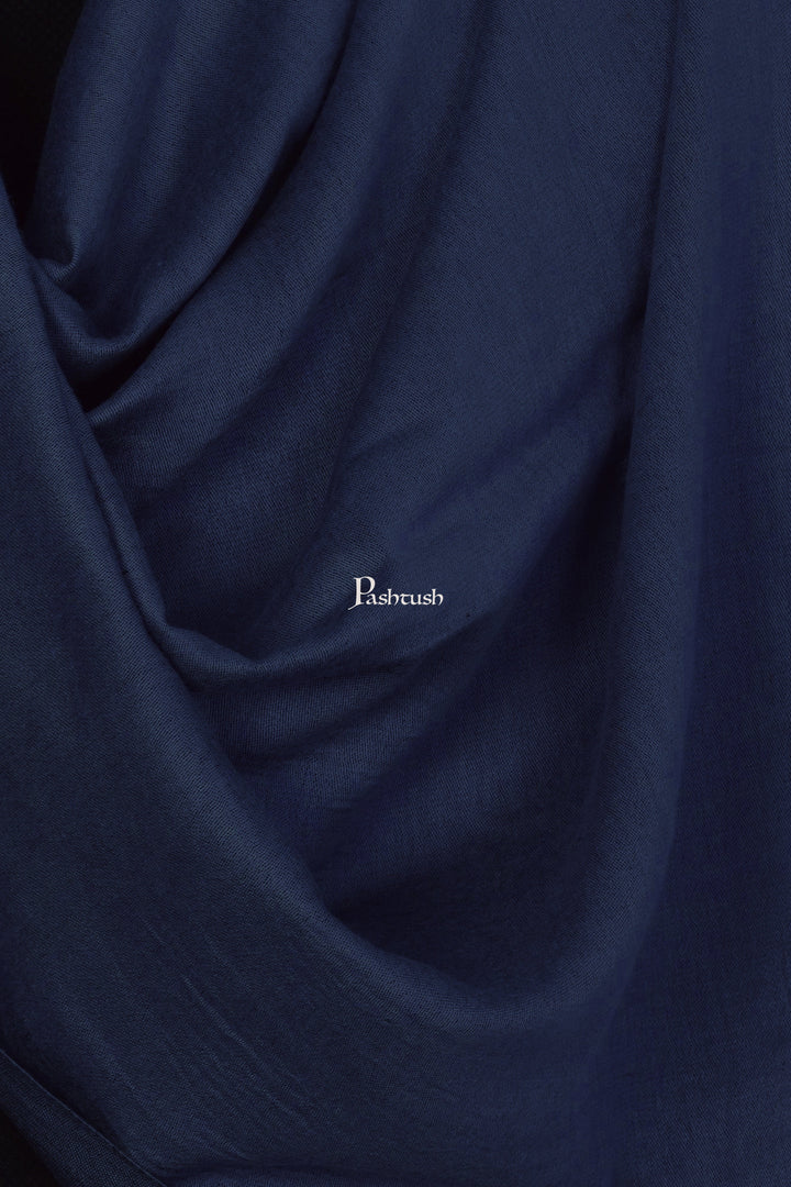 Pashtush India Mens Scarves Stoles and Mufflers Pashtush Mens Soft Bamboo Reversible Stole, Navy Blue