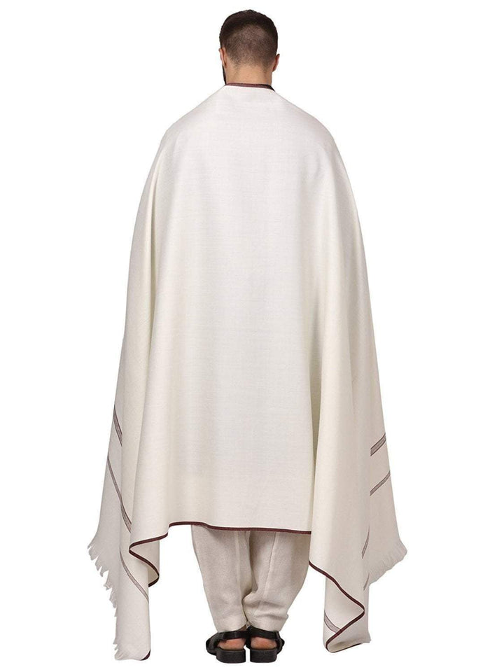 Pashtush Mens Thick Shawl Gents Lohi Woven Kinauri Design Full Mens Size.