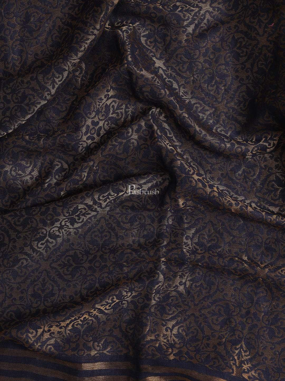 Pashtush India 100x200 Pashtush Mens Twilight Collection, Jacquard Stole, With Metallic Thread Weave, Fine Wool