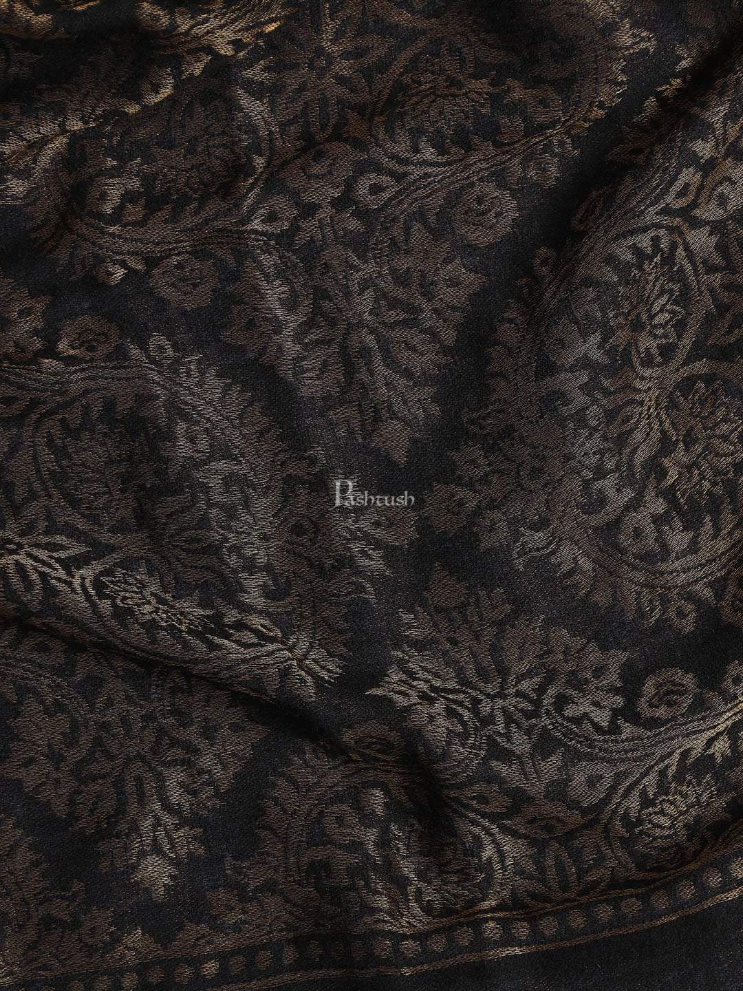 Pashtush India 70x200 Pashtush Mens Twilight Collection, Jacquard Stole, With Metallic Thread Weave, Fine Wool
