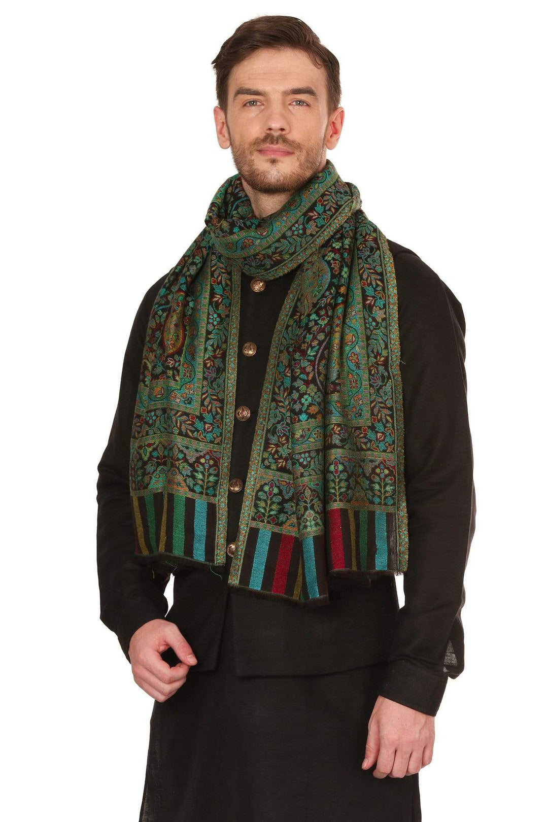 Pashtush India Gift Pack Pashtush Mens Woven Ethnic Stole, Extra Soft Bamboo Fibre