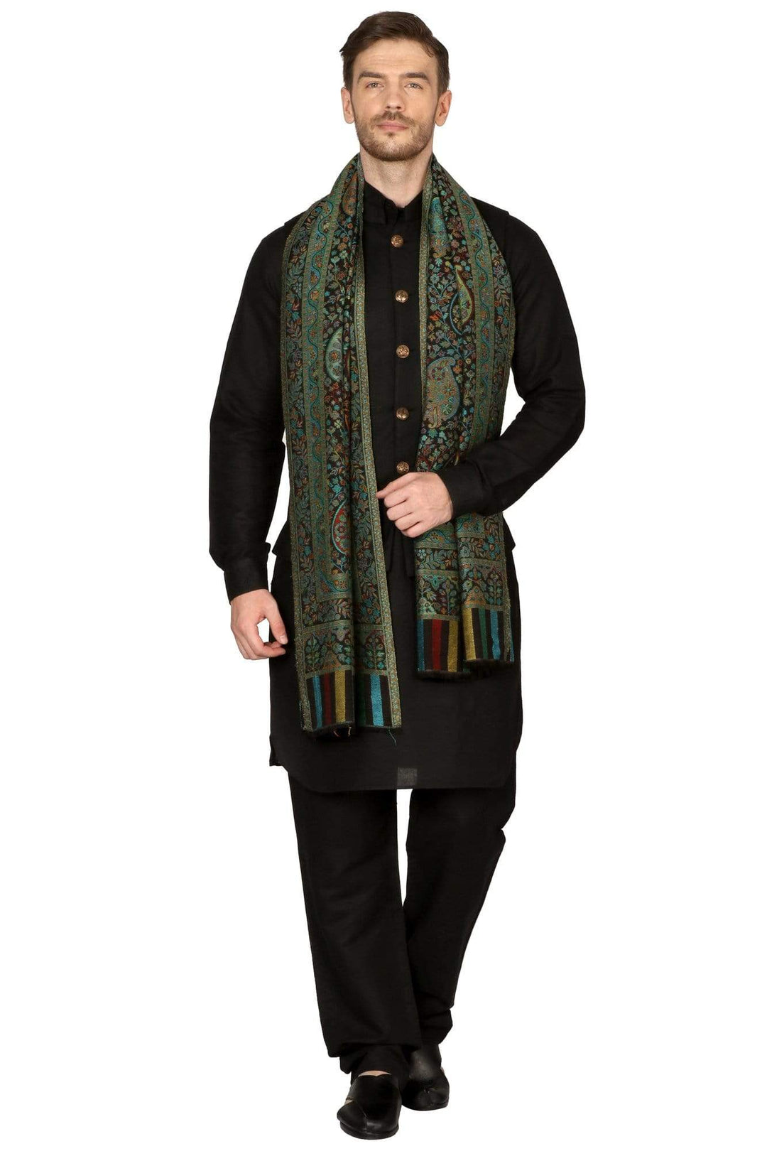 Pashtush India Gift Pack Pashtush Mens Woven Ethnic Stole, Extra Soft Bamboo Fibre