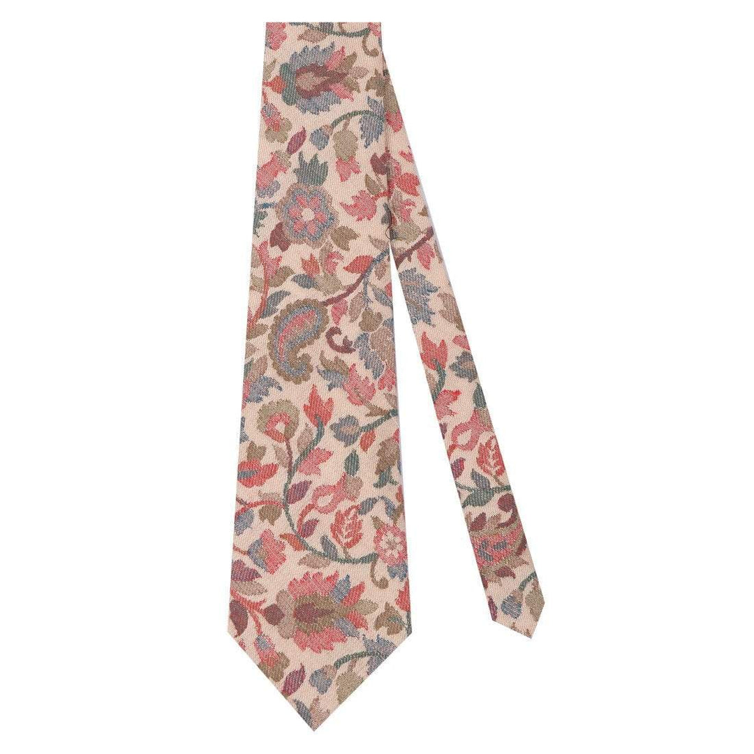 Pashtush Shawl Store Tie Pashtush Mens Woven Jacquard Necktie, Tie for men, Bright Colours, Free Size, Beige