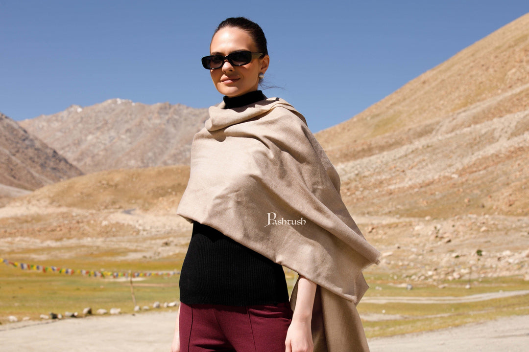 Pashtush India Womens Shawls Pashtush Pure Pashmina Shawl, Hand Woven, Handmade
