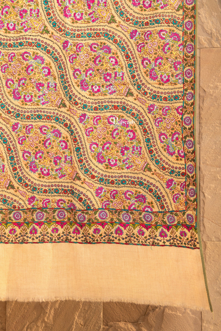 Pashtush Shawl Store Womens Shawls Pashtush Pure Pashmina Shawl, Papier-mâché Embroidery