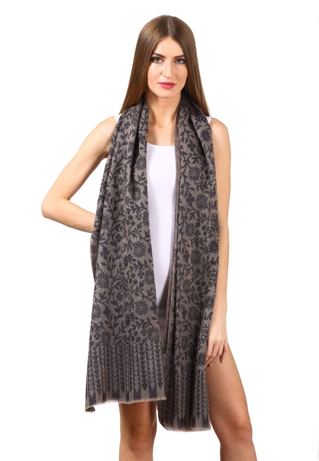 Pashtush India Womens Stoles and Scarves Scarf Pashtush Women Extra Fine Wool ,Soft And Warm ,Navy Blue