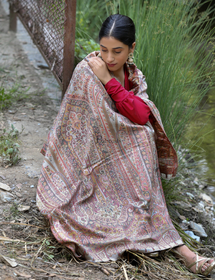 Pashtush India Womens Stoles and Scarves Scarf Pashtush women Extra Fine Wool stole, multicolour