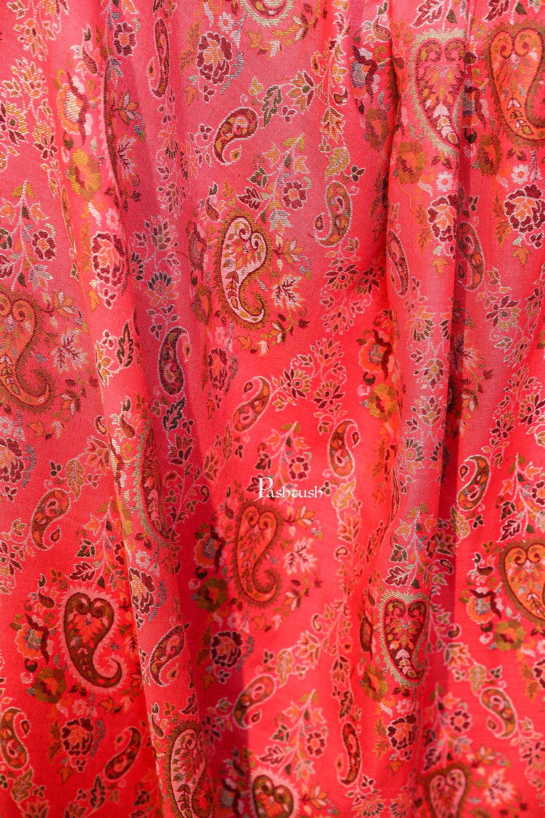 Pashtush India Womens Shawls Pashtush women faux pashmina shawl, ethnic weave design, multi color