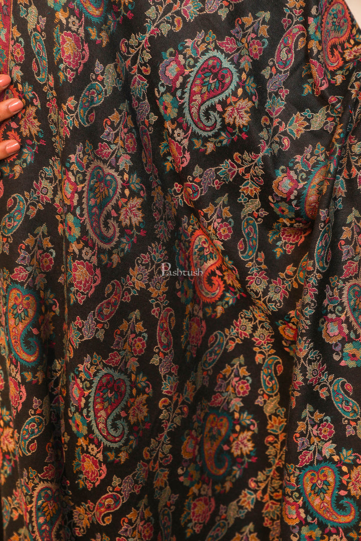 Pashtush India Womens Shawls Pashtush women faux pashmina shawl, ethnic weave design, multi color