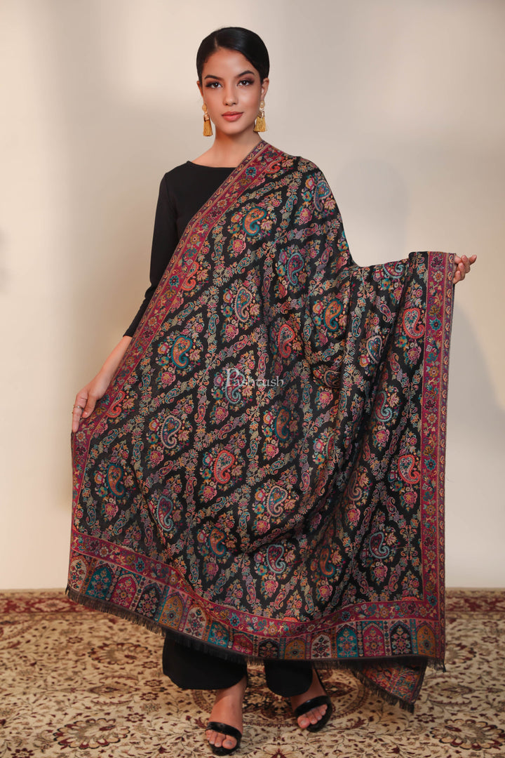 Pashtush India Womens Shawls Pashtush women faux pashmina shawl, ethnic weave design, multi color