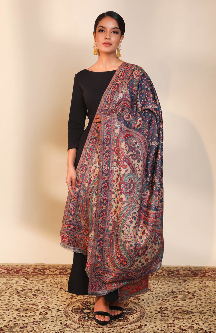 Pashtush India Womens Shawls Pashtush women faux pashmina shawl, ethnic weave design, multi color