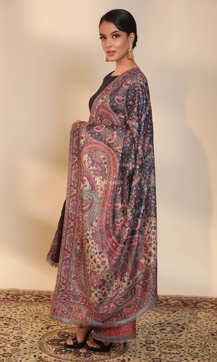Pashtush India Womens Shawls Pashtush women faux pashmina shawl, ethnic weave design, multi color