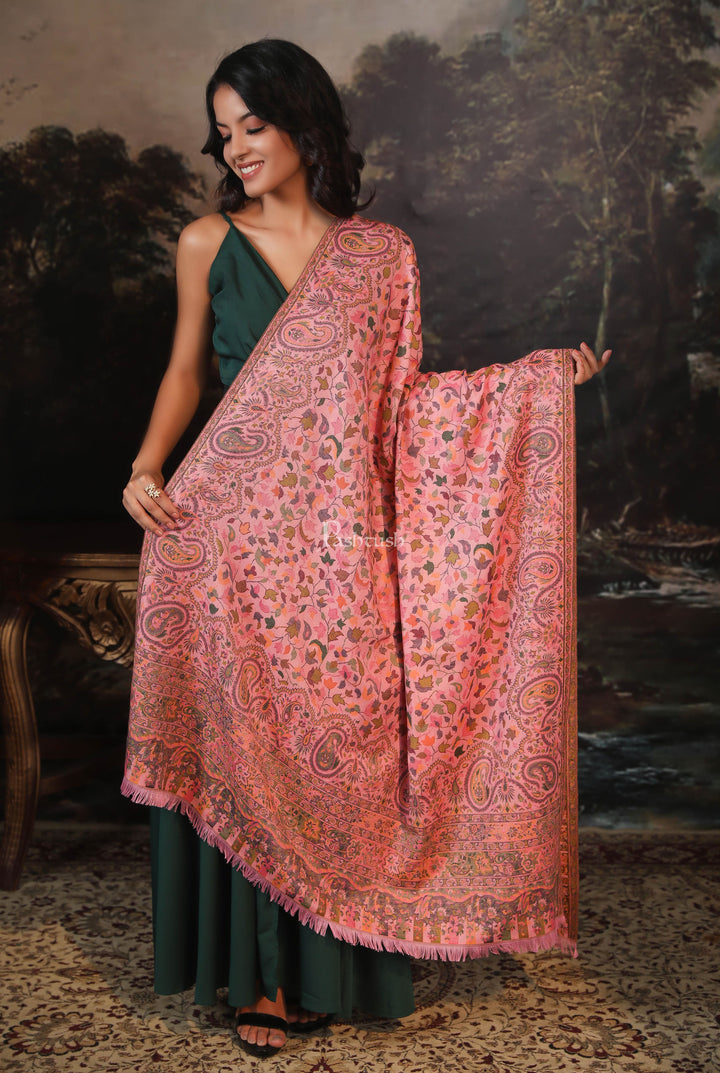 Pashtush India Womens Shawls Pashtush women faux pashmina shawl, ethnic weave design, multi color