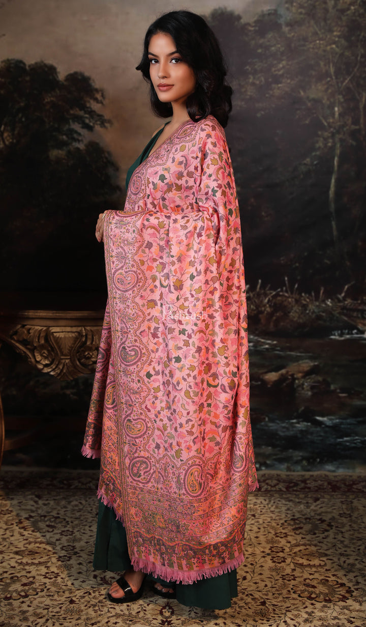 Pashtush India Womens Shawls Pashtush women faux pashmina shawl, ethnic weave design, multi color