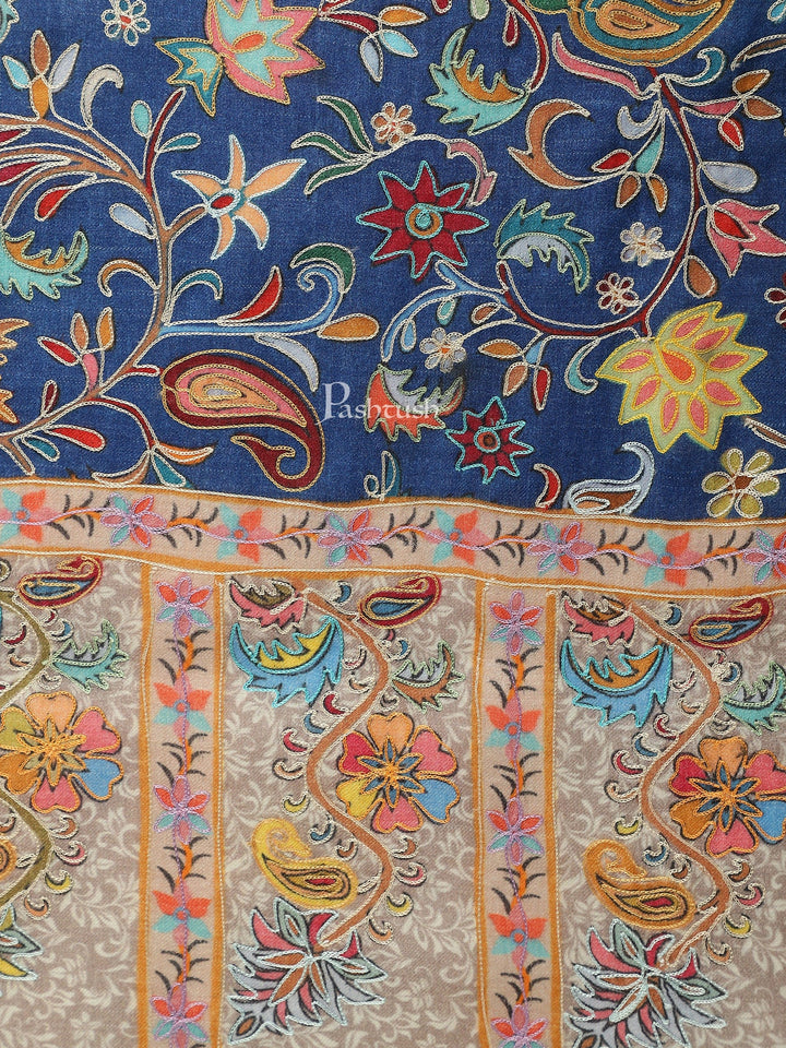 Pashtush India Womens Stoles and Scarves Scarf Pashtush women Fine Wool stole, Kalamkari design, Multicolour