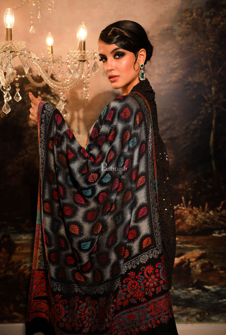 Pashtush India Womens Stoles and Scarves Scarf Pashtush Women's Antique Scarf, Extra Soft Bamboo Stole