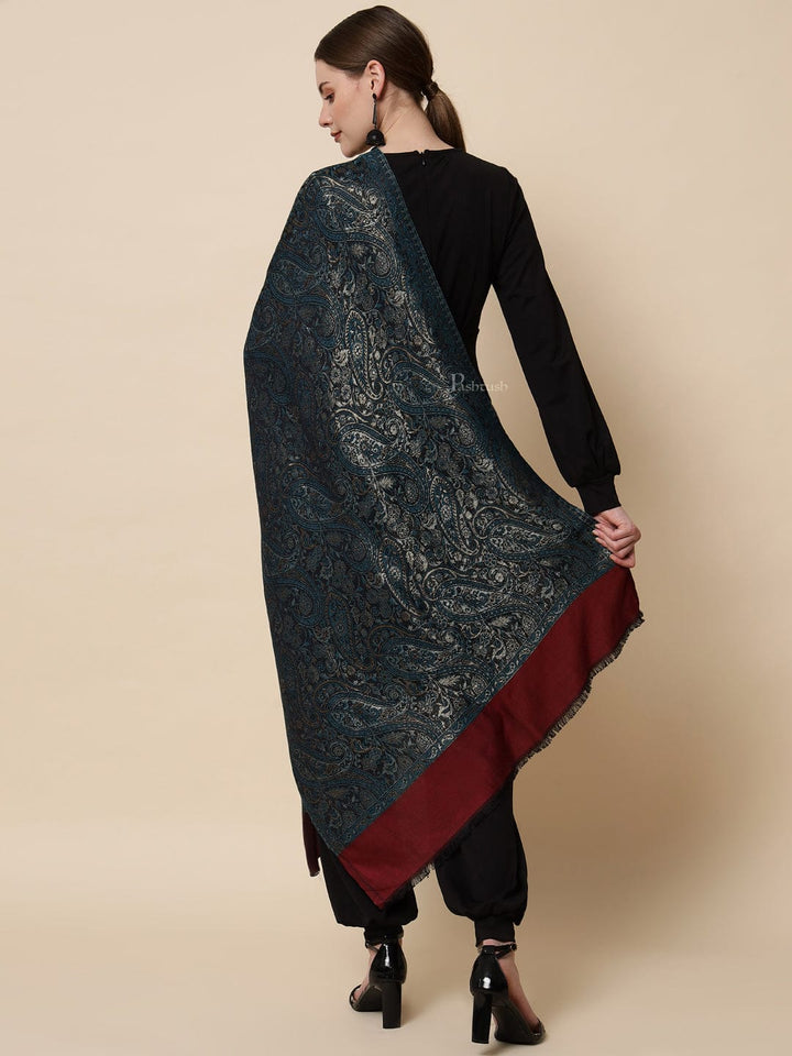 Pashtush India Womens Stoles and Scarves Scarf Pashtush Women's Antique Scarf, Extra Soft Reversible Bamboo Stole