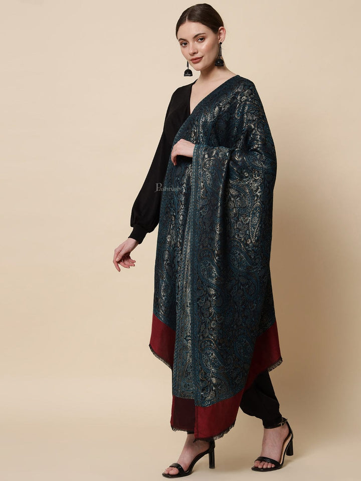 Pashtush India Womens Stoles and Scarves Scarf Pashtush Women's Antique Scarf, Extra Soft Reversible Bamboo Stole