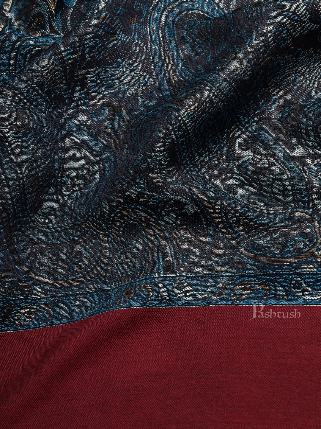 Pashtush India Womens Stoles and Scarves Scarf Pashtush Women's Antique Scarf, Extra Soft Reversible Bamboo Stole