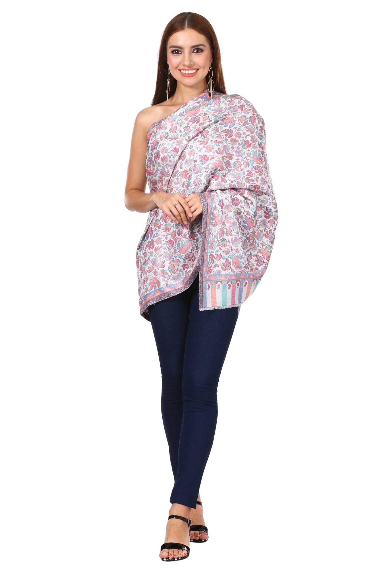 Pashtush Women'S Chinaar Ethnic Design, Soft Bamboo Scarf, Casual Shaw ...