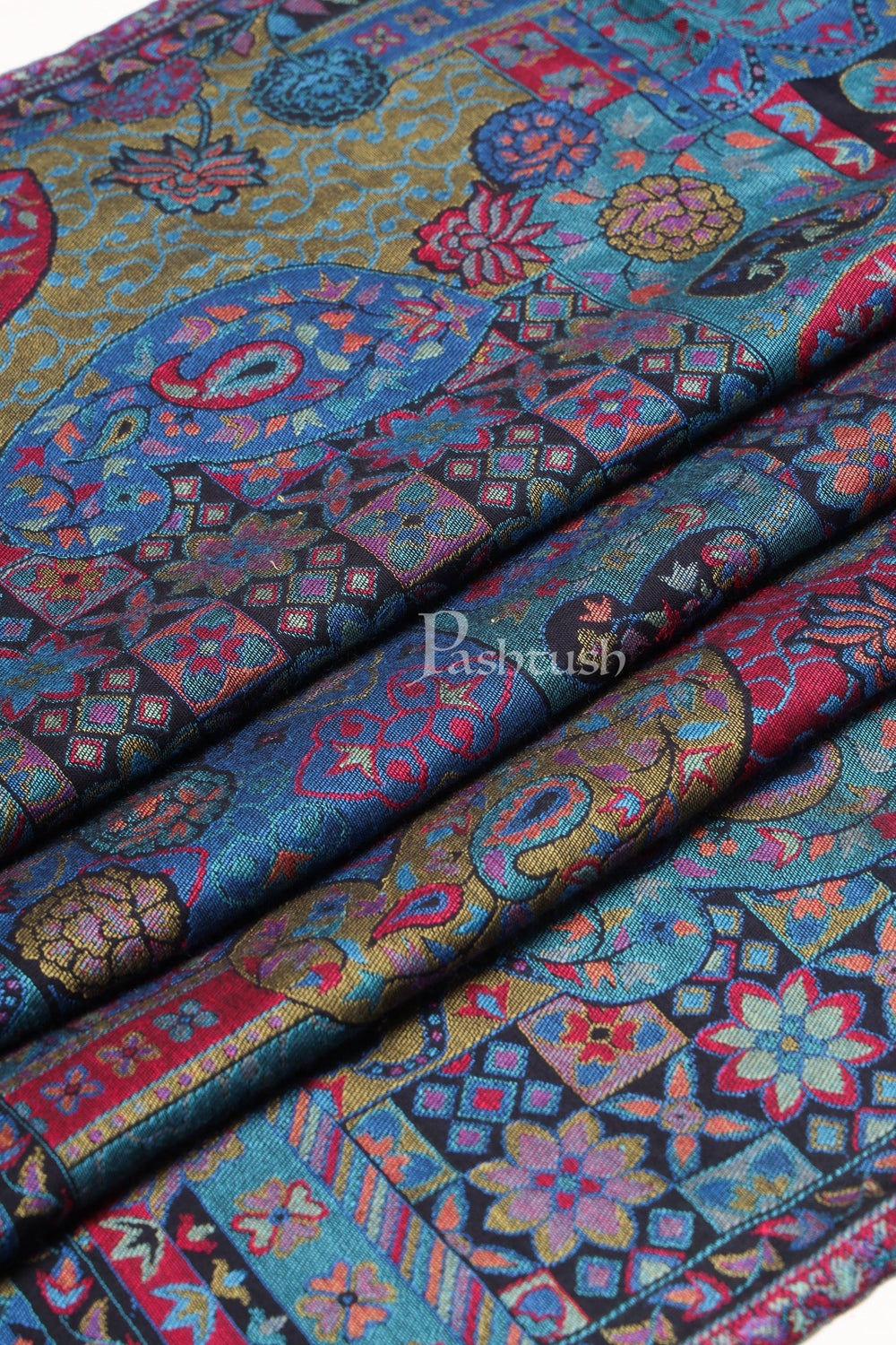 Pashtush India Womens Stoles and Scarves Scarf Pashtush Women's Ethnic Design, Soft Bamboo Scarf, Stoles, Wraps, Black