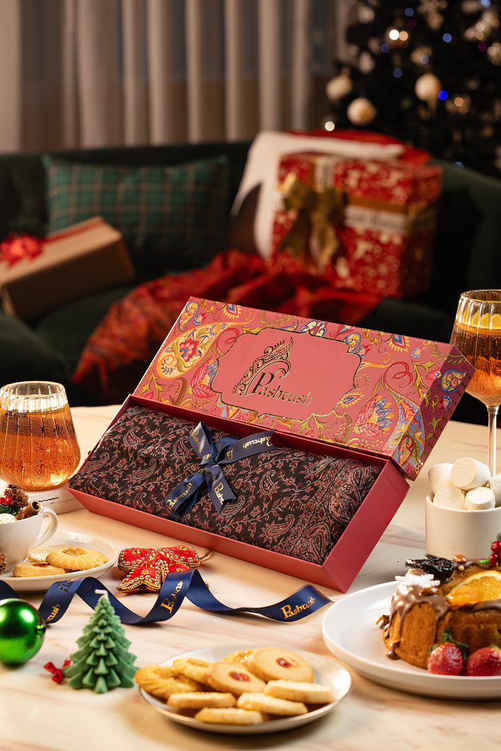 Pashtush India Gift Pack Pashtush Women'S Ethnic Weave Stole, Fine Wool