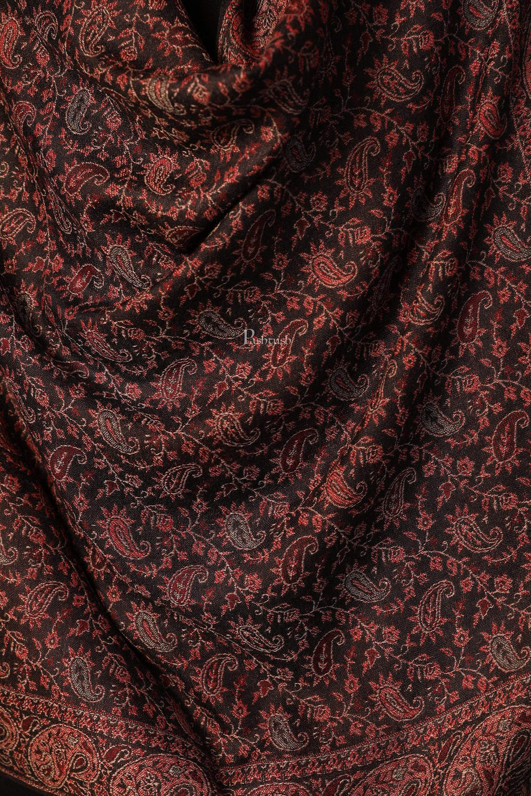 Pashtush India 70x200 Pashtush Women's Ethnic Weave Stole, Fine Wool