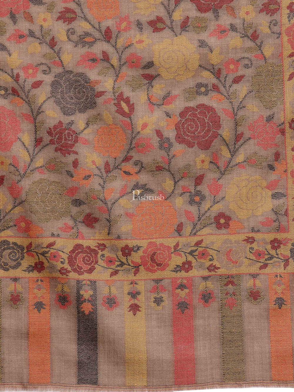 Pashtush India Womens Stoles and Scarves Scarf Pashtush Women'S Jacquard Ethnic Light Weight Floral Stole , Multi-Coloured