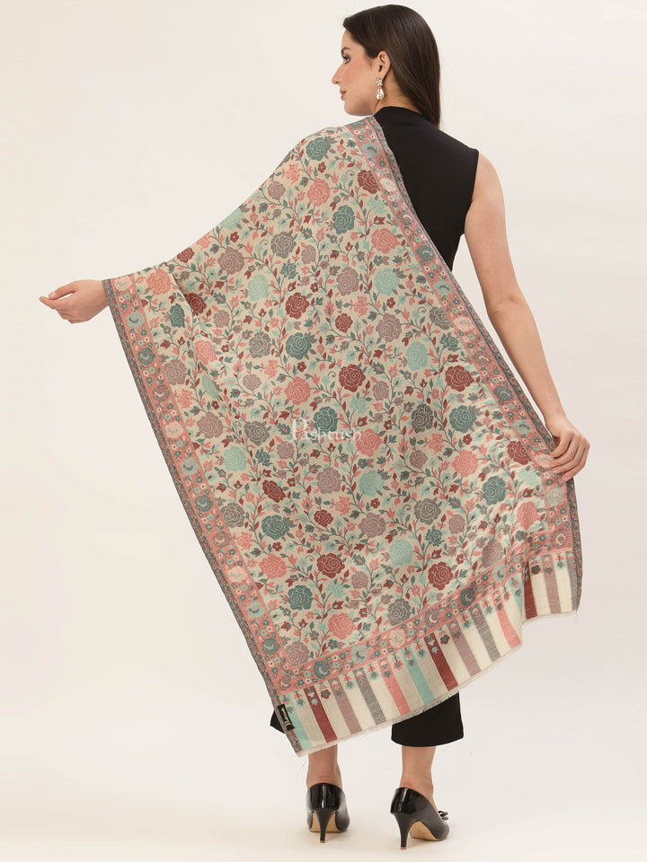 Pashtush India Womens Stoles and Scarves Scarf Pashtush Women's Jacquard Ethnic Light Weight Floral Stole , Multicolour