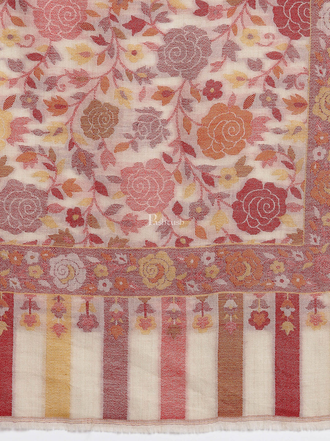 Pashtush India Womens Stoles and Scarves Scarf Pashtush Women's Jacquard Ethnic Light Weight Floral Stole, Multicolour